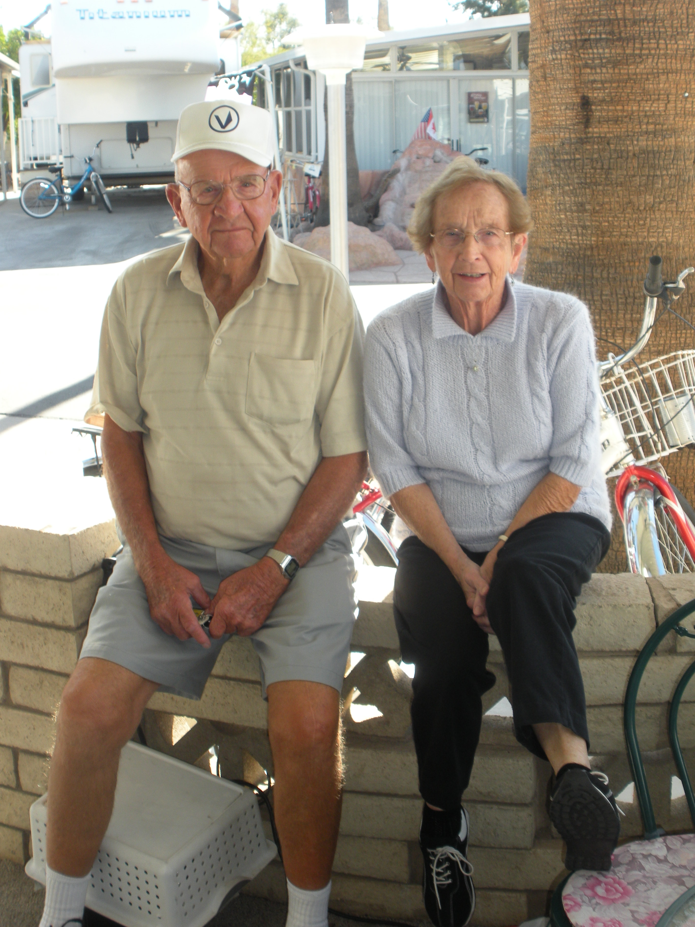 Bob and Shirley Bearce outside together